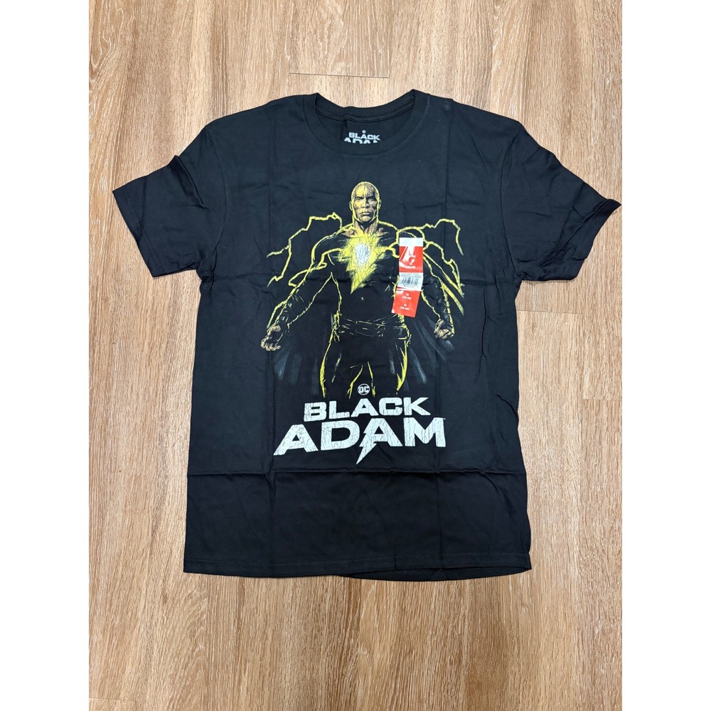 Black Adam DC Comics Movie Graphic T-Shirt Mens Medium Black NWT Mad Engine